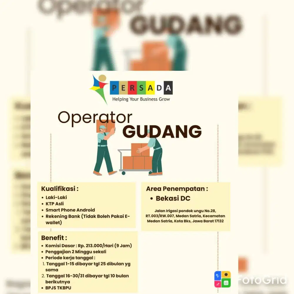 Lowongan shopee expres LOGOS DW