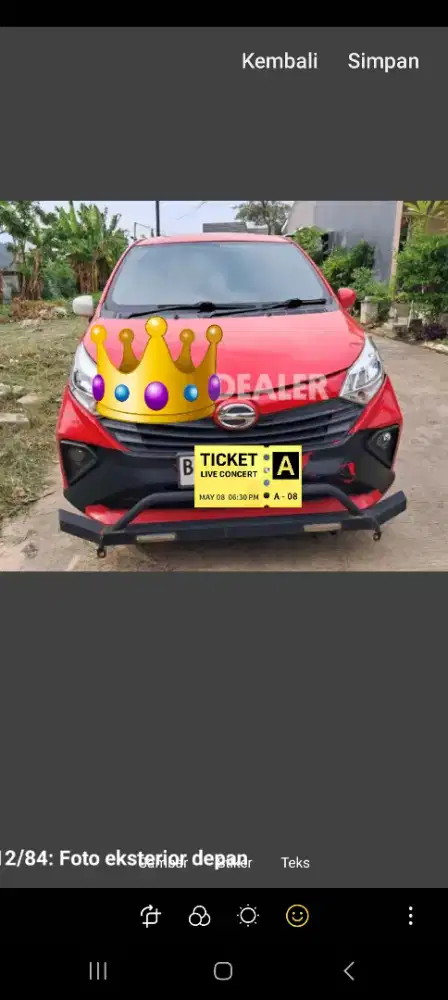 Tanduk depan dan belakang sigra calya