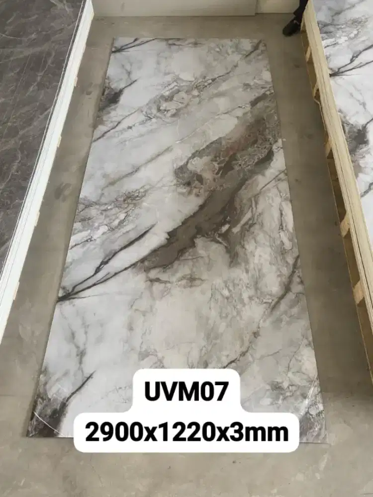 Marmer Panel PVC Dekorasi Dinding Motif Corak Marmer UV Marble Sheet