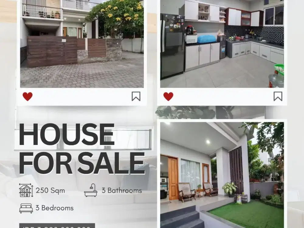 FOR SALE MODERN VILLA WITH BALCONY AND RICE FIELD VIEW AT RENON, DENPASAR