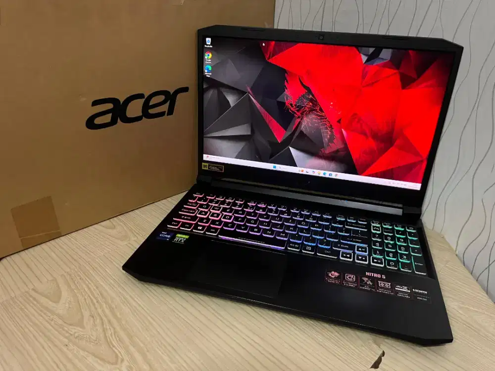 acer nitro AN515-57 intel i9 gen 11 ram 16/512 fulset mulus normal