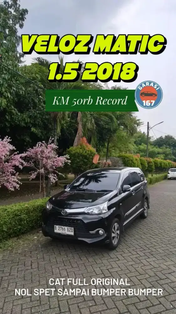 LOW KM 50rb Cat Full ORI Nol Spet Avanza Veloz 1.5 Matic 2018