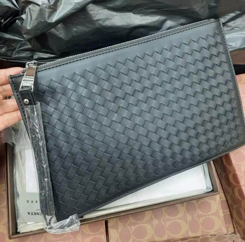 Handbag pouch clutch bottega slim bv sulam anyam #1