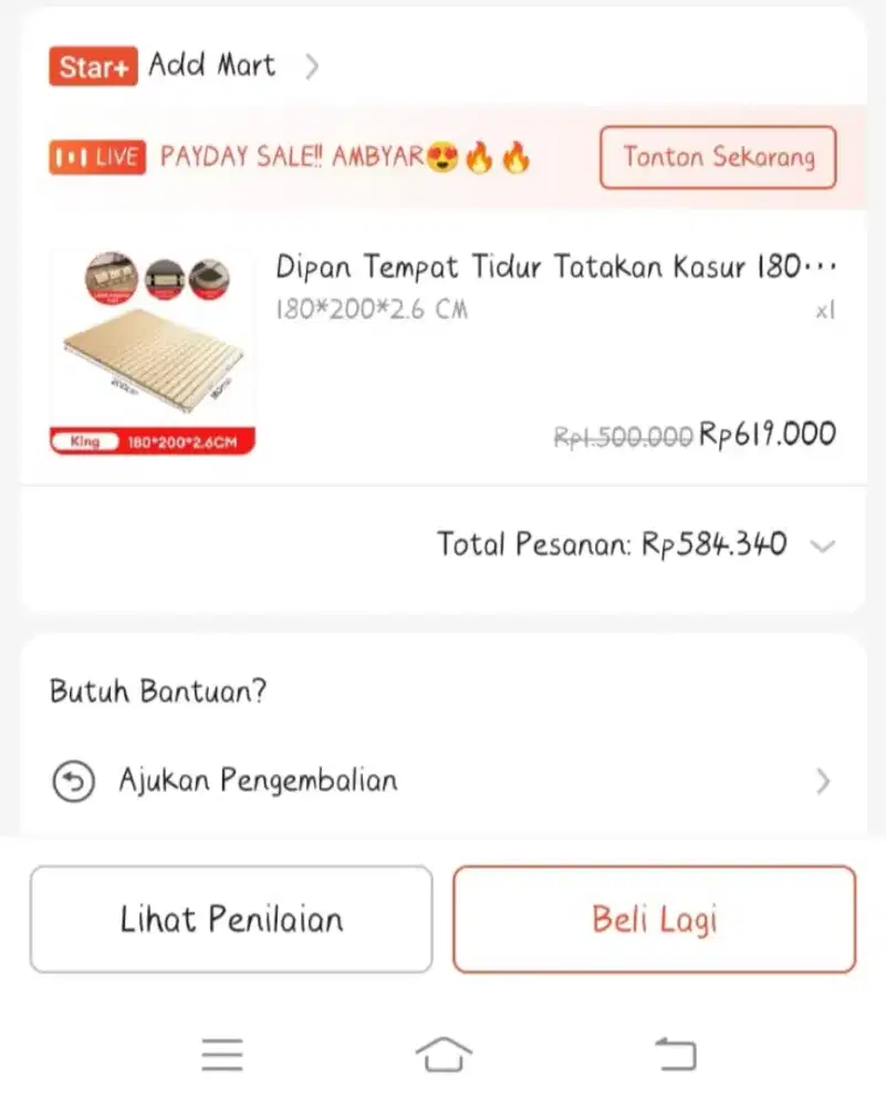Dipan gulung 180x200