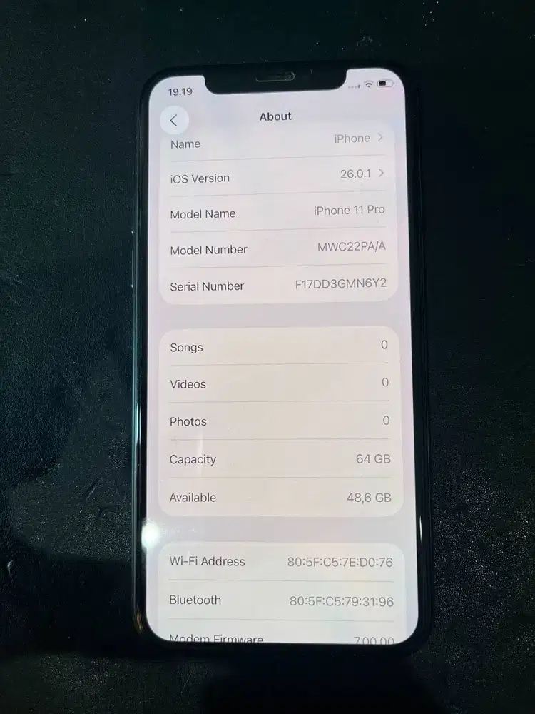 Iphone 11 Pro ex Ibox 64gb Black Hitam Space Grey Second Bekas LikeNEW