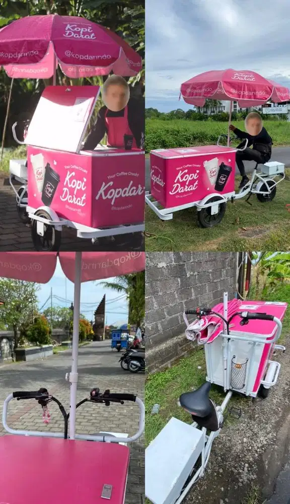 DIJUAL MURAH KARENA TIDAK TERPAKAI GEROBAK SEPEDA LISTRIK