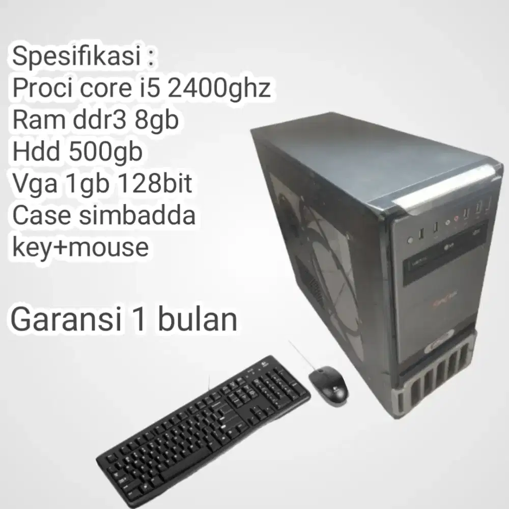 Pc game dan desain core i5 2400ghz siap pakai bisa bayar ditempat