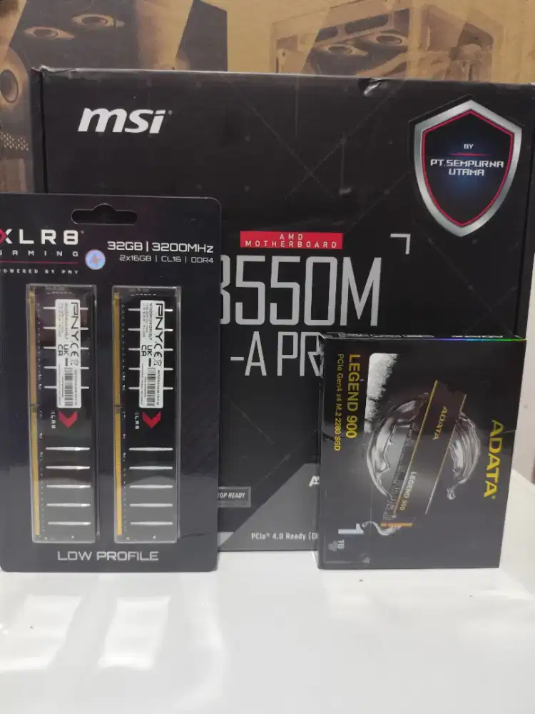 Jual bundle ram, mobo, ssd baru