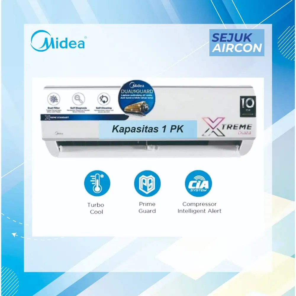 AC MIDEA MSFCE09CRN 1 PK STANDART NON INVERTER