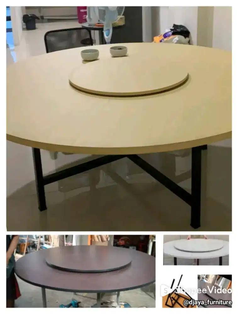 Meja Makan Yamcha Standar Banquet Hotel Round Table Ballroom