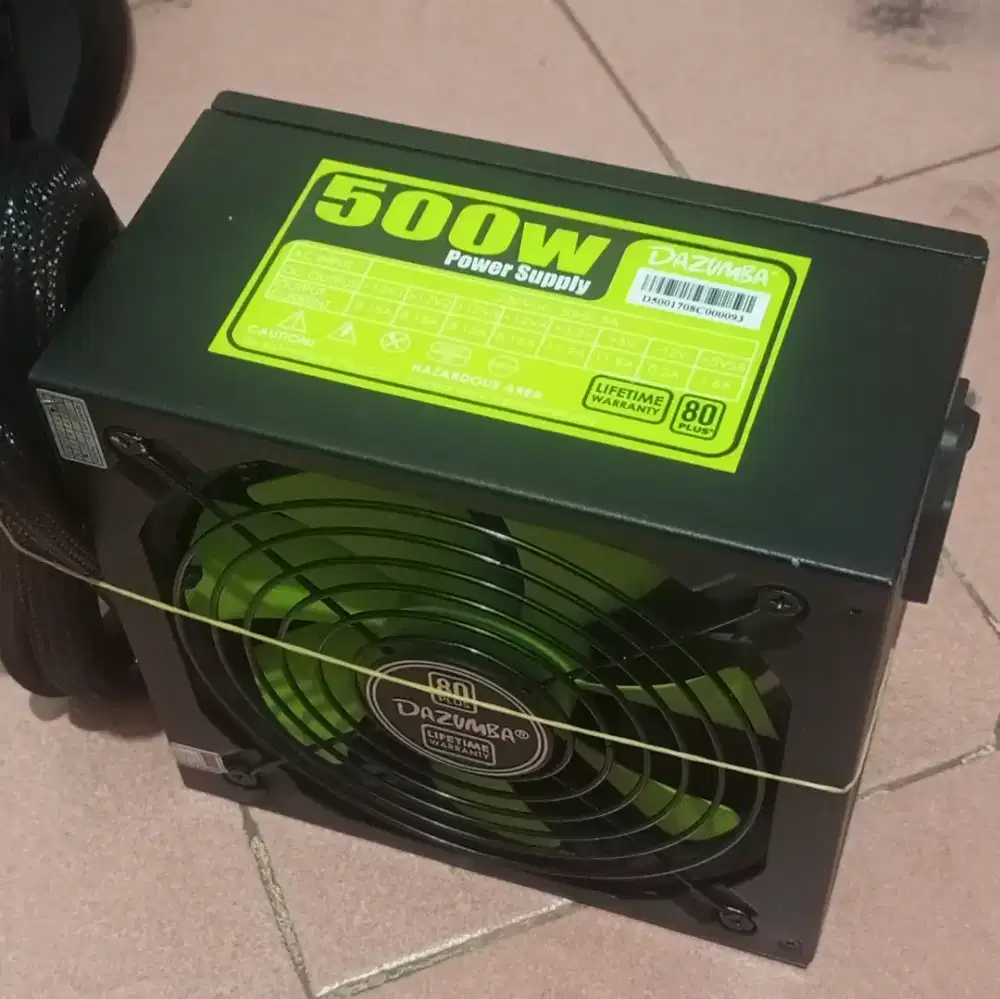 DAZUMBA 500Watt 80+ Semi Modular
24+4+4pin, 6+2pin VGA