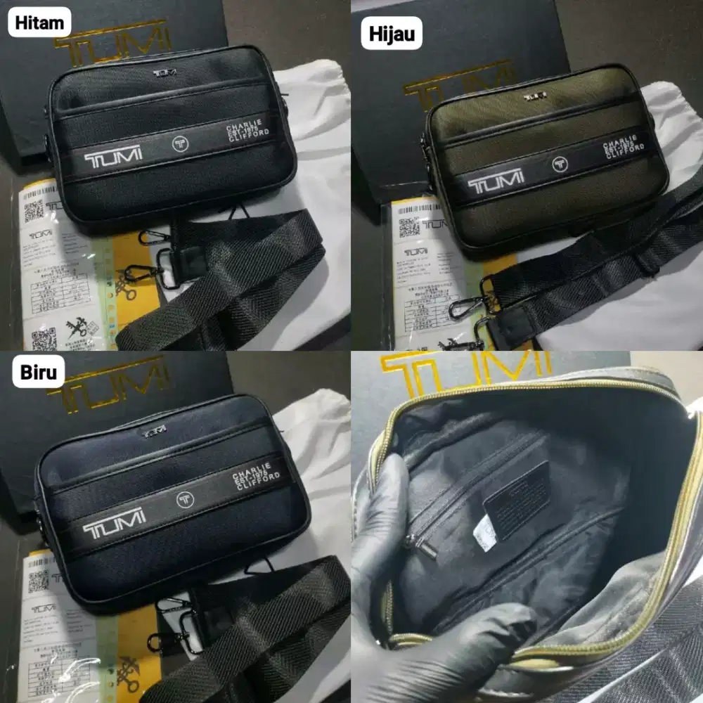 Tas Tumi selempang pria nilon black blue or green colors