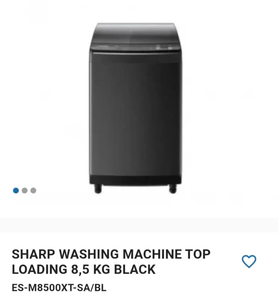 SHARP WASHING MACHINE TOP LOADING  8.5 KG GREY