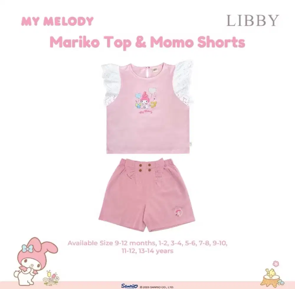 Libby sanrio setelan my melody