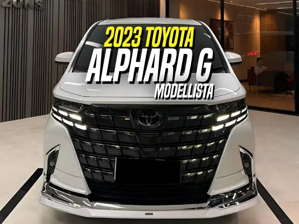 Toyota Alphard Modellista G TSS 2024 NIK 2023 White on Black Putih