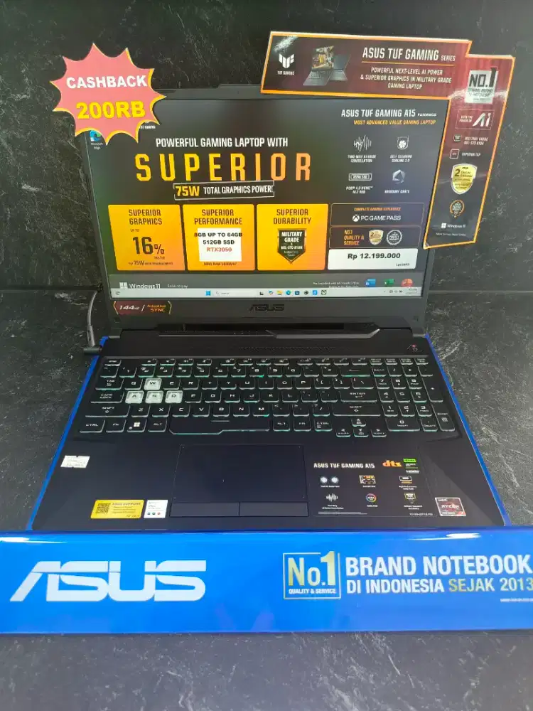 Kredit laptop Asus TUF GAMING A15 tanpa DP dan ADM