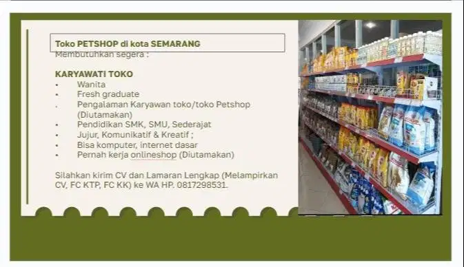 KARYAWATI TOKO PETSHOP SEMARANG