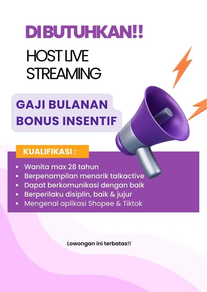 DIBUTUHKAN SEGERA!!