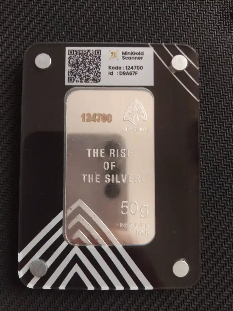 Perak batangan silverium 50gr