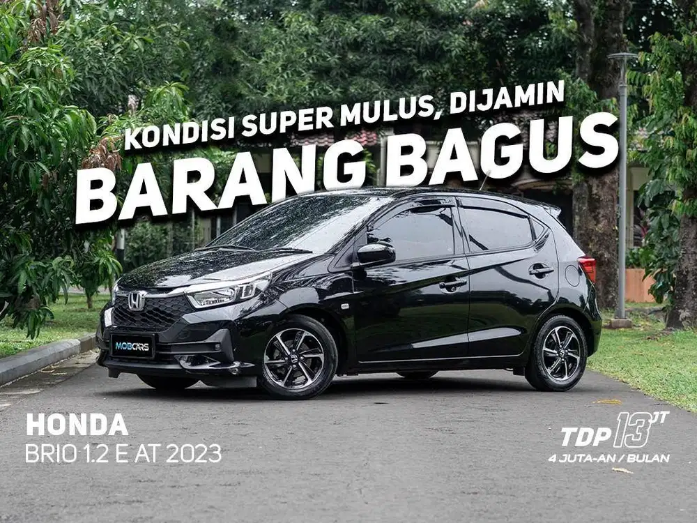 HONDA BRIO SATYA 1.2 E CVT 2023 HITAM MOBCARS FREE DETAILING 2 TAHUN