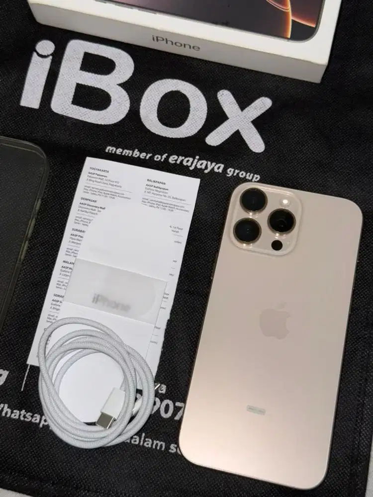 iPhone 16 Pro Max 256 GB iBox BH 100% Harga NETT