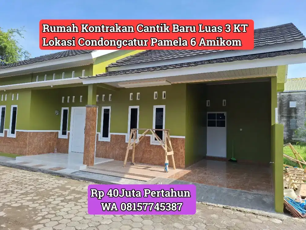 Rumah Cantik Baru Condongcatur area Pamela Minomartani Rs JIH 40Jt Net