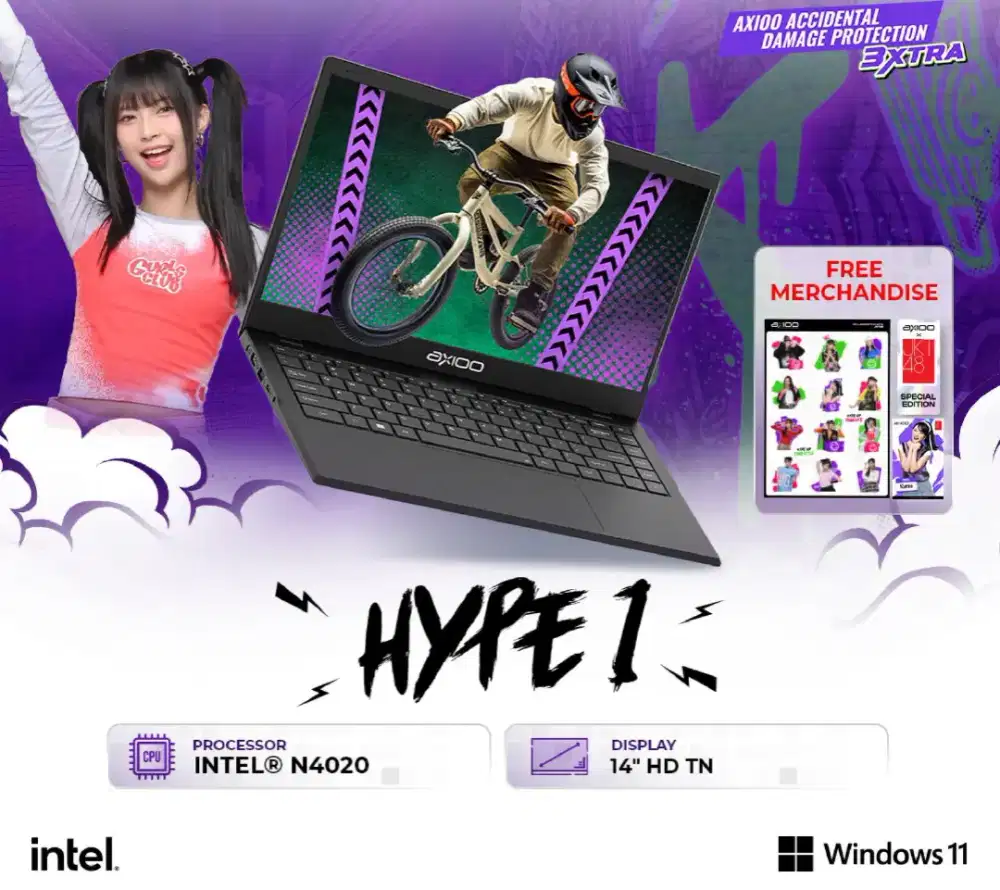 LAPTOP AXIOO HYPE 3 4/128GB INTEL CELERON