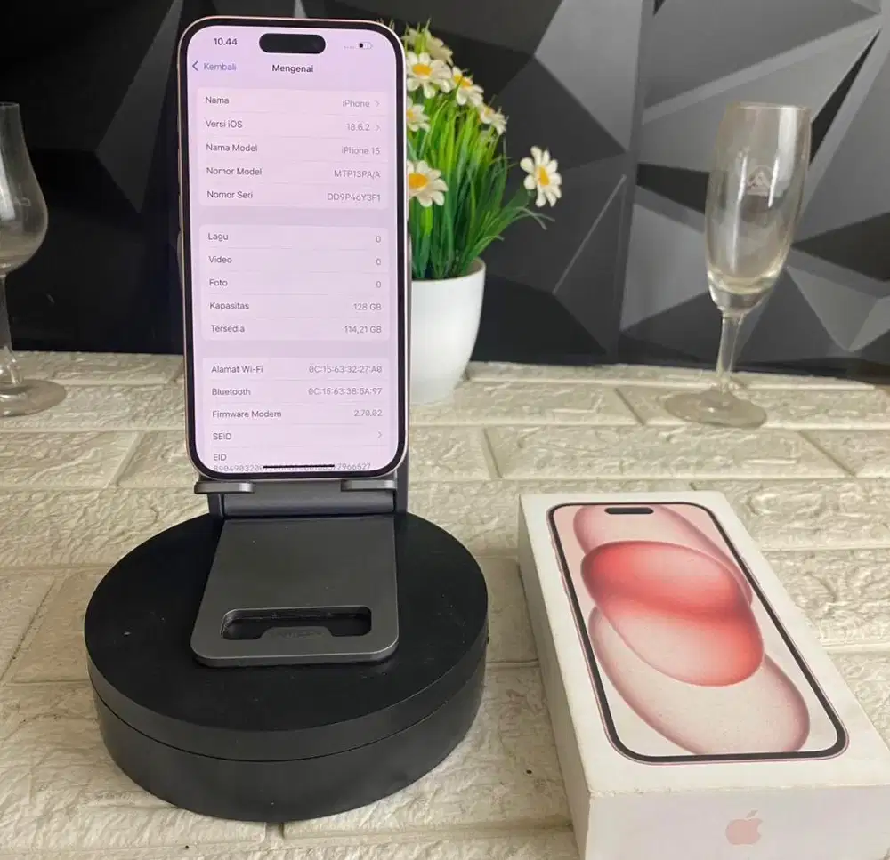 iPhone 15 128GB Garansi Resmi iBox Maret 2026 Pink BH 96%