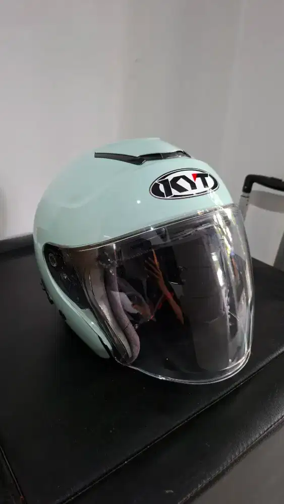 HELM KYT HALF FACE SAGE GREEN