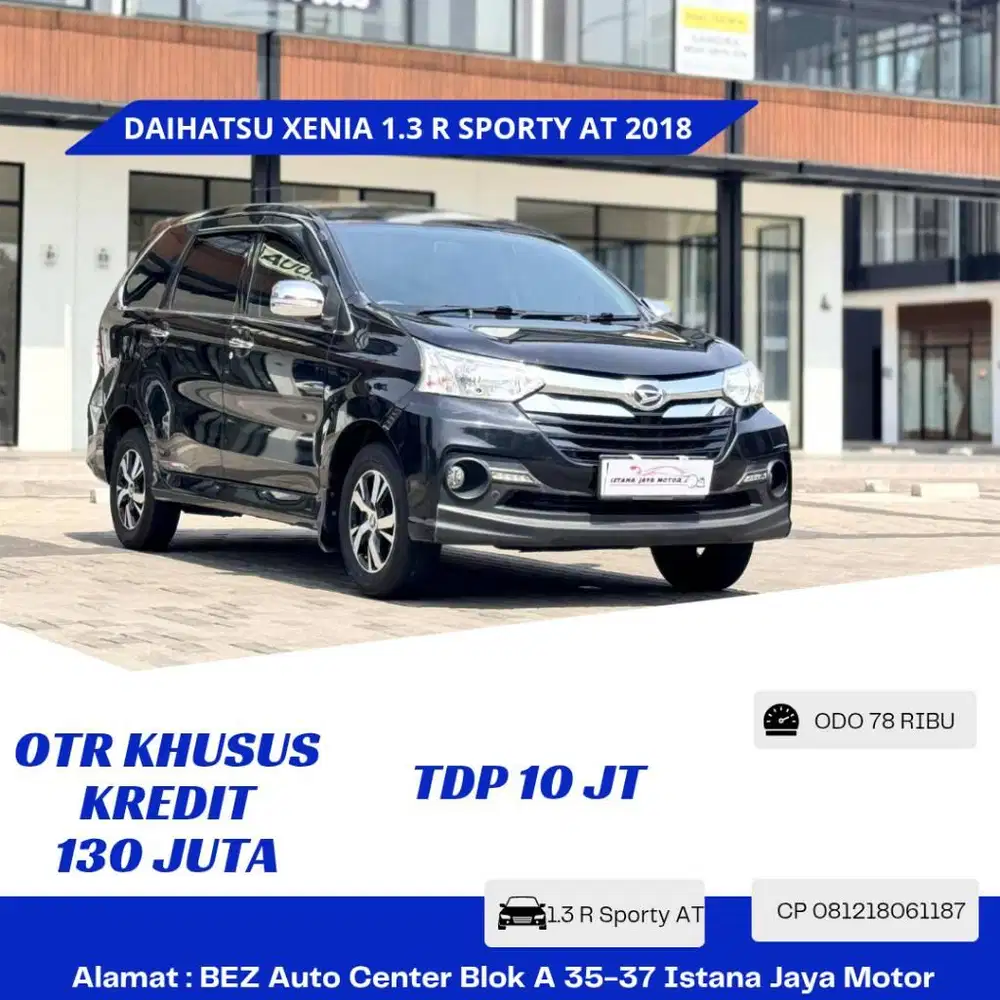 DAIHATSU XENIA R SPORTY 1.3 AT 2018 HITAM