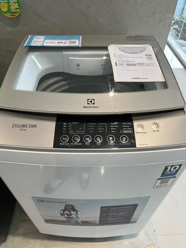 CICILAN MESIN CUCI ELECTROLUX TL 10.5KG