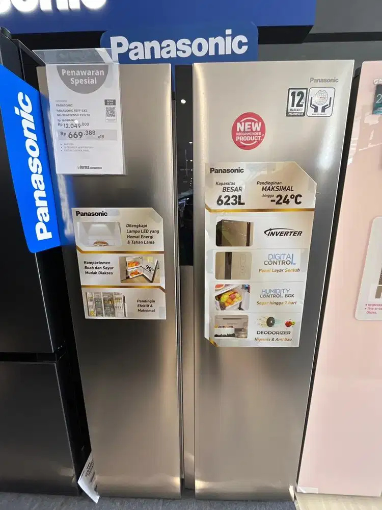 KULKAS PANASONIC SIDE BY SIDE 592LTR