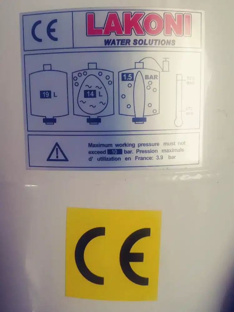 Tabung pompa air pressure ORI LAKONI 19 Lt komplit