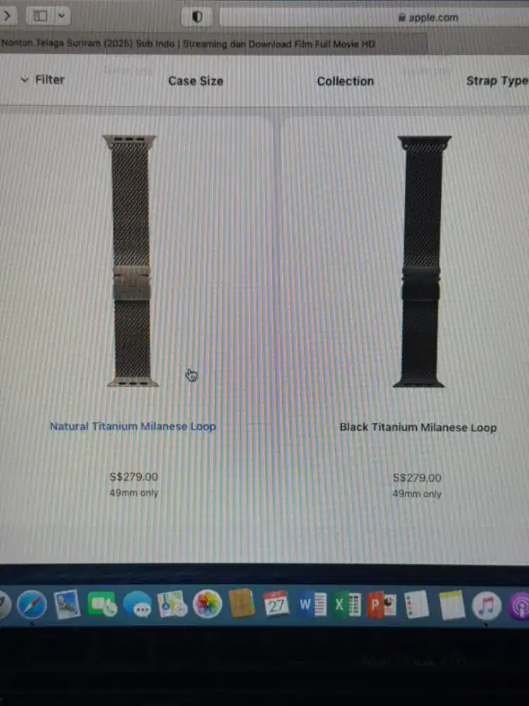 Natural Titanium Milanese Loop 49mm