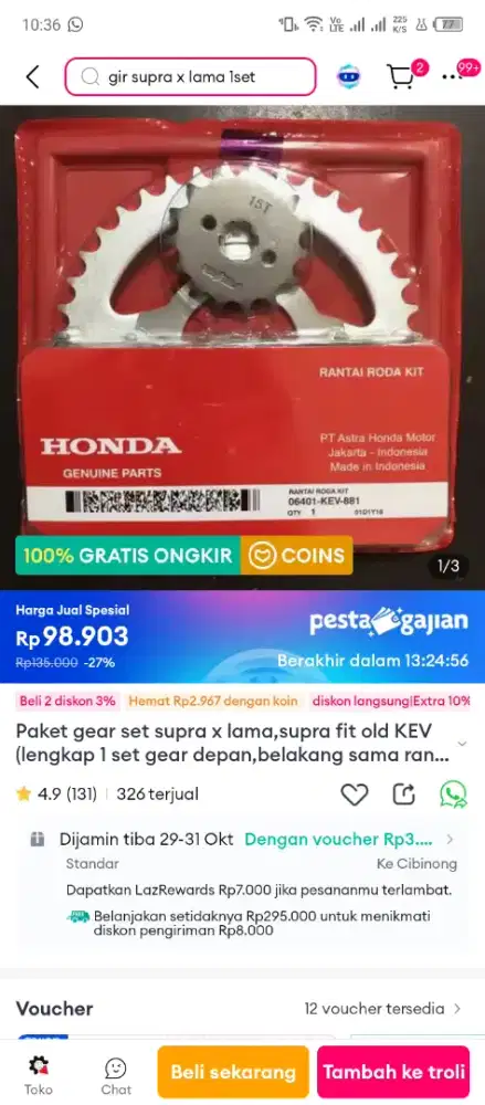 Gear set Supra Lama