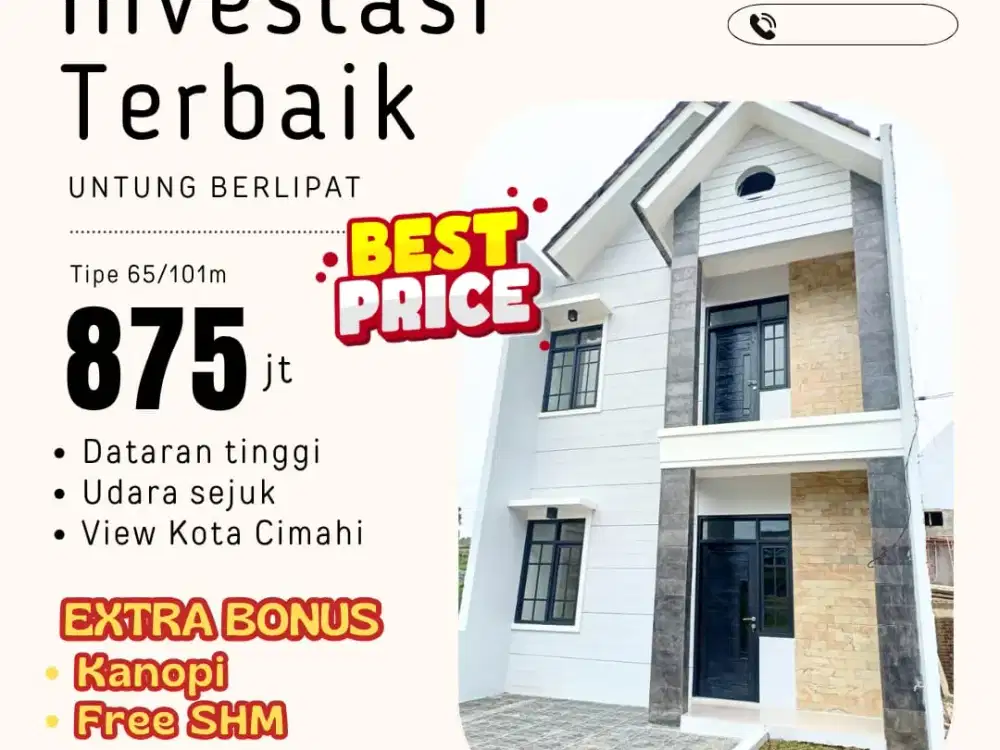 Jual Rumah Kesamber PROMO Gratis Biaya SHM KPR SAYAP CIPAGERAN CIMAHI