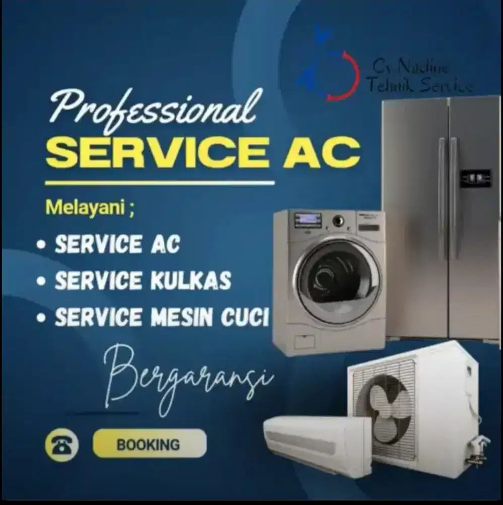 Service AC, kulkas, Mesin cuci, servis panggilan Bergaransi