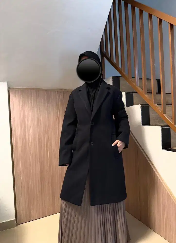 Coat Winter Tebal Navy LD 105-110