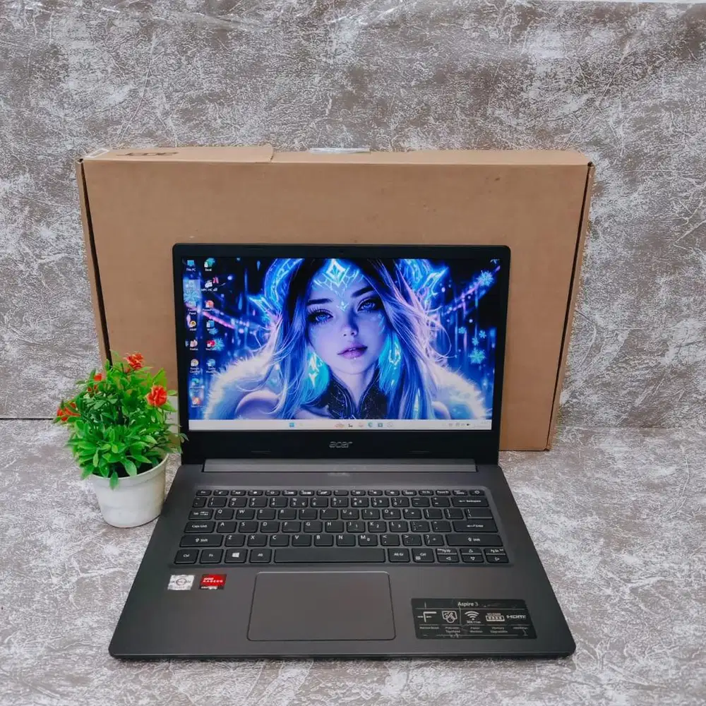 Acer Aspire 3 AMD Athlon silver 3020U Ram 8GB SSD 256GB 14inc Fullset