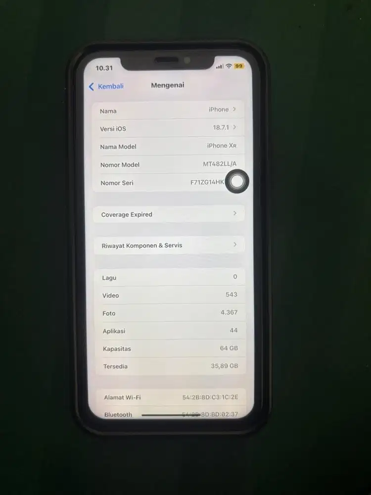 IPhone XR 64GB no minus bisa tt bt siap nambah