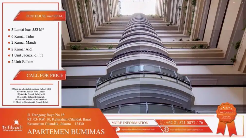 Penthouse SPH-G Apartemen Bumimas