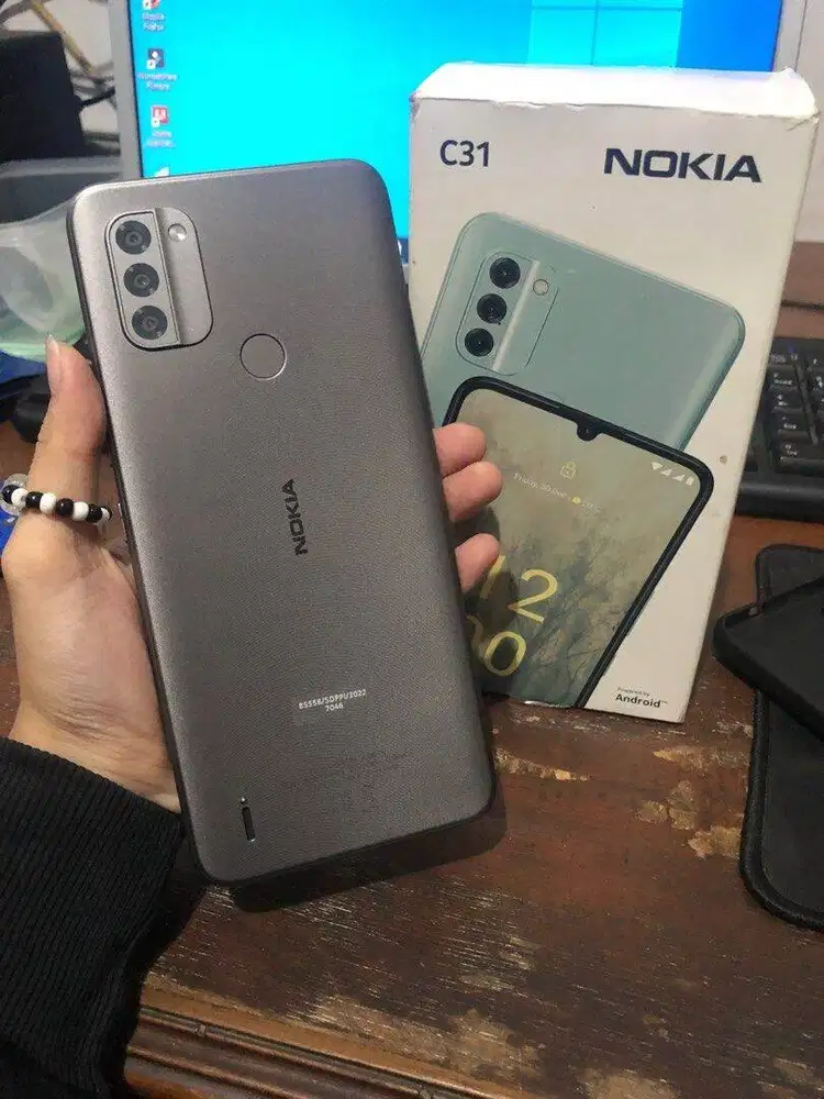 BISA TUKARTAMBAH/JUAL BELI NOKIA C31 LTE 4/64GB SECOND RESMI NORMAL
