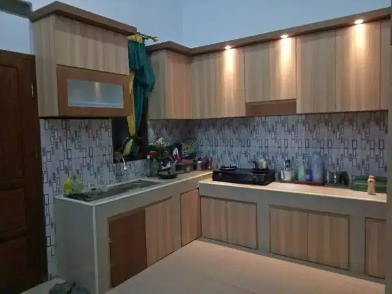 Custom Interior Kitchen Set, Backdrop TV, Lemari, Wardrobe, Kitchenset