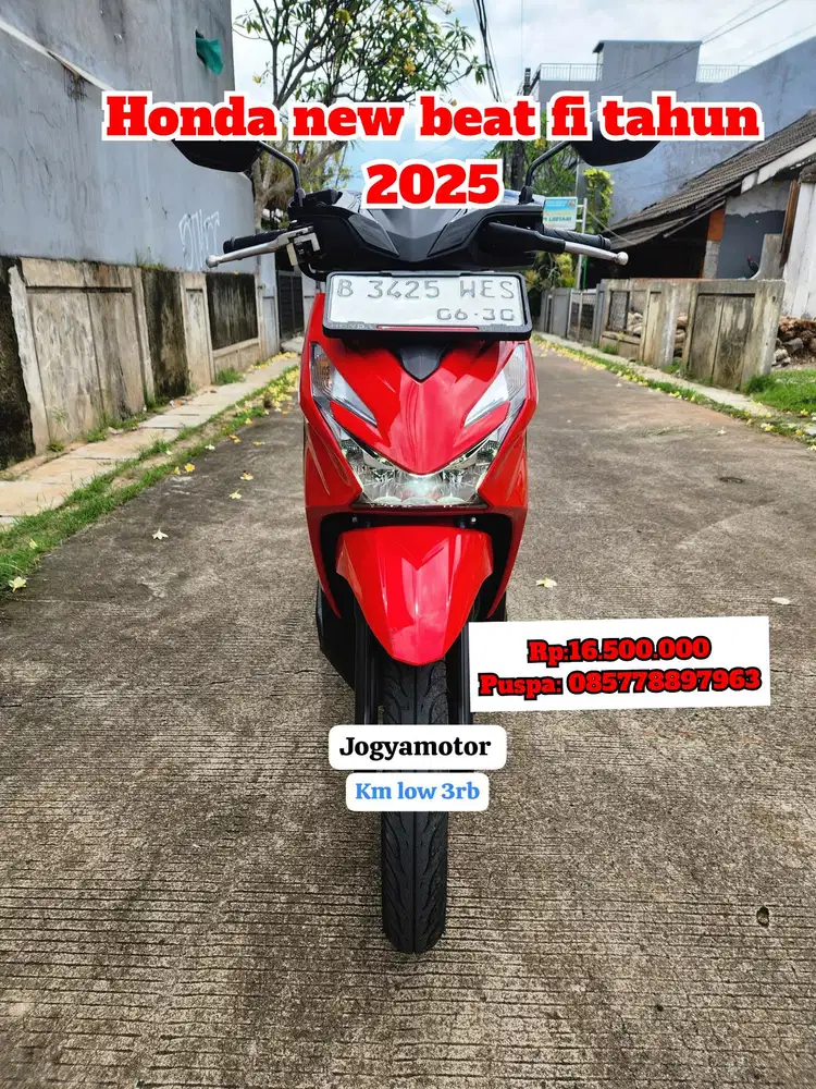 Honda beat new fi tahun 2025 km low