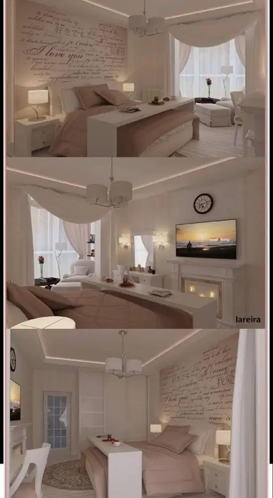 Custom Interior Kitchen Set, Backdrop TV, Lemari, Wardrobe, Kitchenset