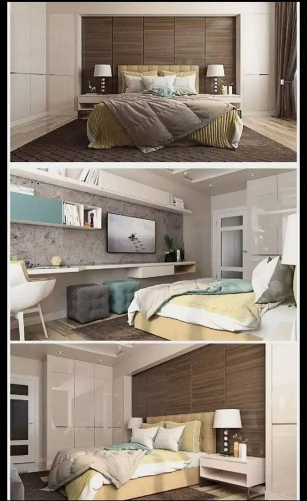 Custom Interior Kitchen Set, Backdrop TV, Lemari, Wardrobe, Kitchenset