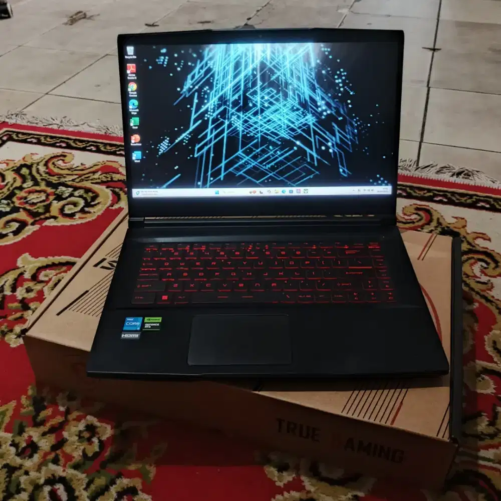 MSI GF63 Thin 11UCX 15inch slim RTX2050 Ram8GB/ssd512GB fullset bogor