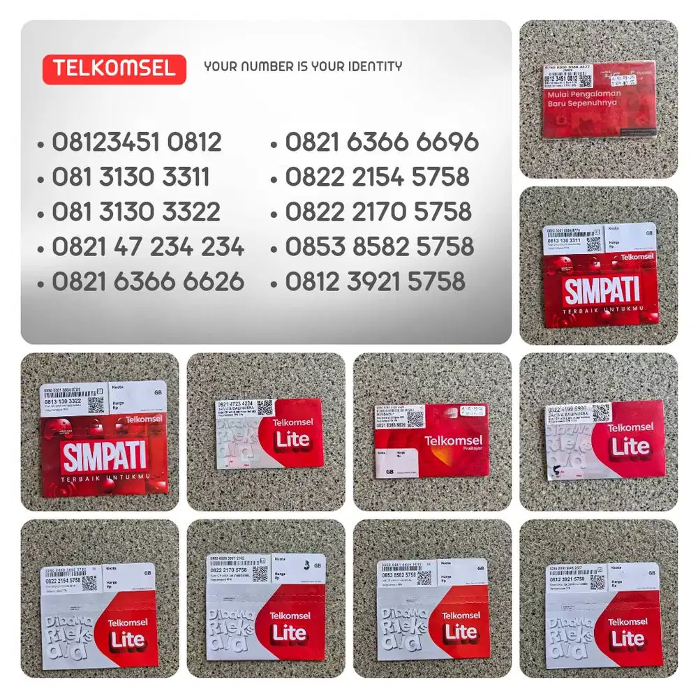 NOMOR CANTIK TELKOMSEL 5758 double operator 11 DIGIT