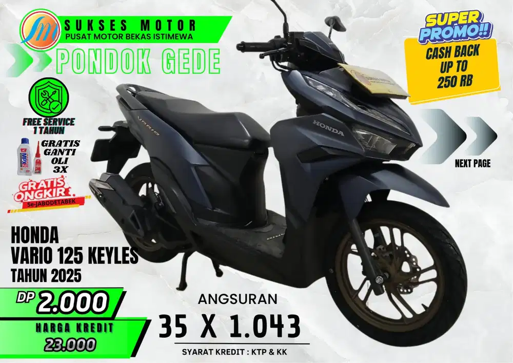 Honda VARIO 125 KEYLES TAHUN 2025