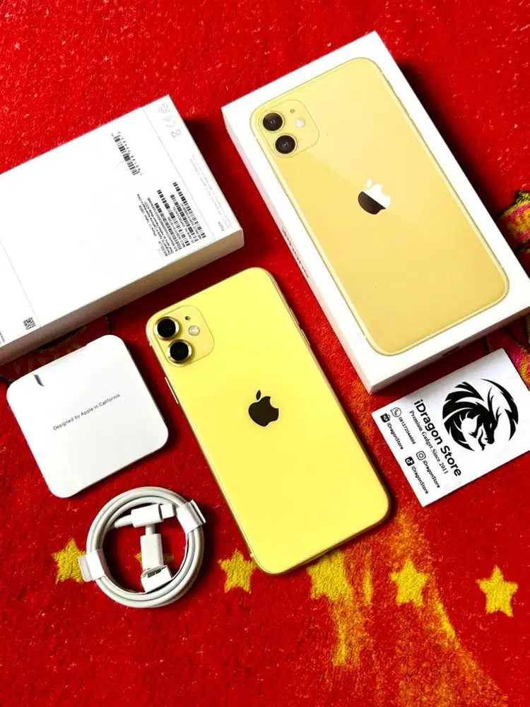 iphone 11 128gb Yellow Fullset Mulus